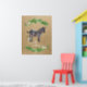 Zebra Safari Jungle Kinderzimmer Art Poster (Nursery 1)