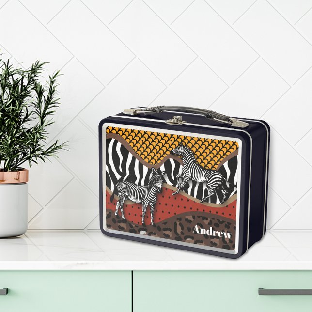 Zebra Safari Metall Brotdose (Von Creator hochgeladen)