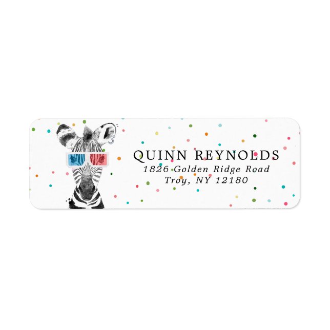 Zebra Safari | Rücksendeadresse (Vorne)