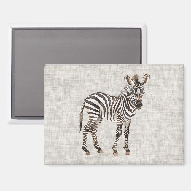 Zebra-Safari-Tier Magnet (Vorderseite/Rückseite)