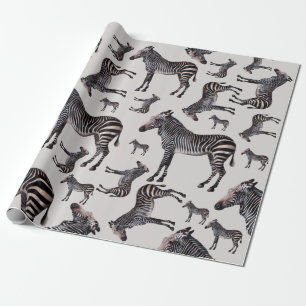 Zebra Safari Vintag Illustration Geschenkpapier