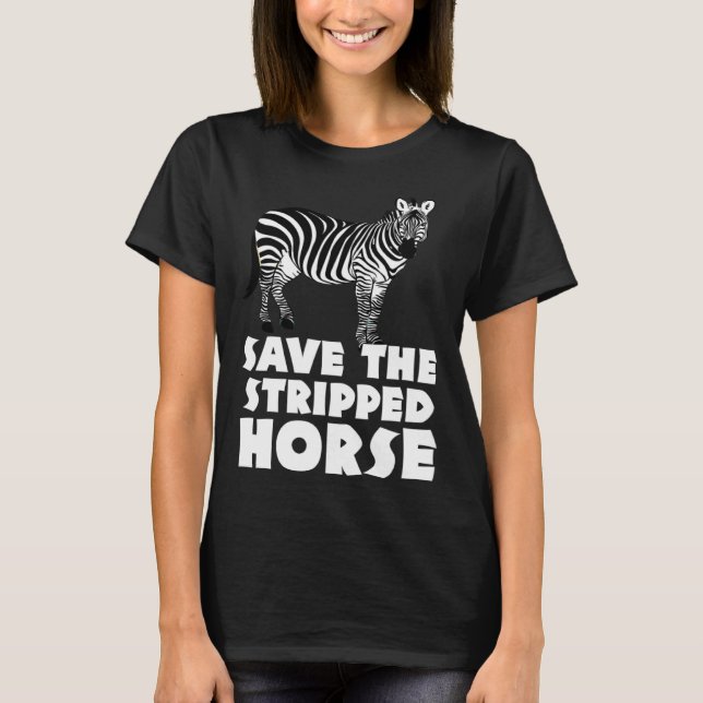 Zebra safari zookeeper  Africa for men women horse T-Shirt (Vorderseite)