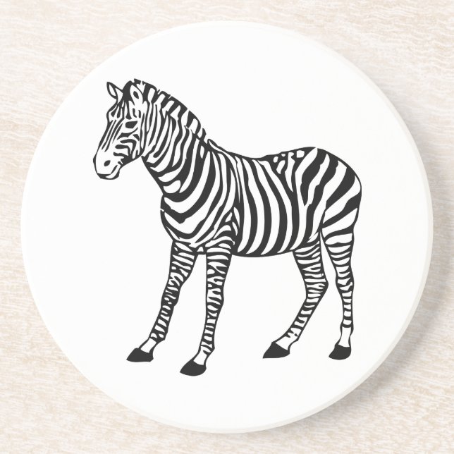 Zebra Sandstein Untersetzer (Vorne)
