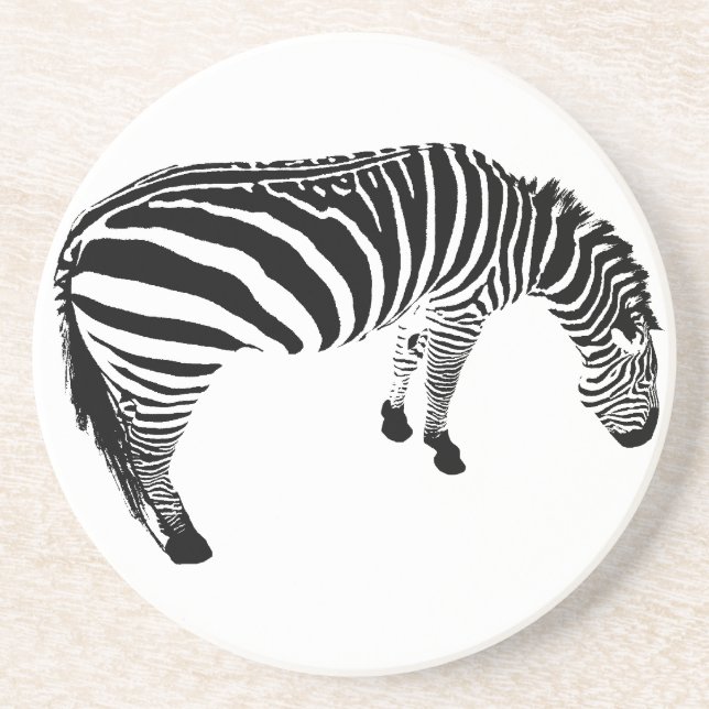 Zebra Sandstein Untersetzer (Vorne)