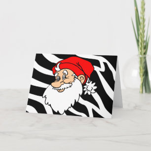 Zebra Santa Christmas Feiertagskarte