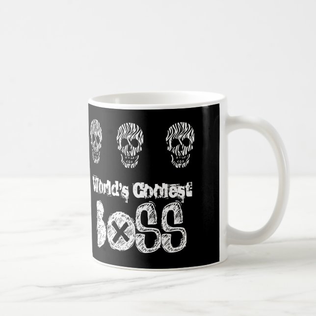 Zebra-Schädel V07B der CHEF der Welt coolste Tasse (Rechts)