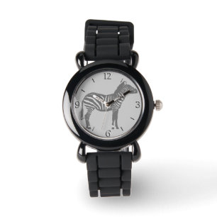 Zebra - Schattierungen von Grau Armbanduhr