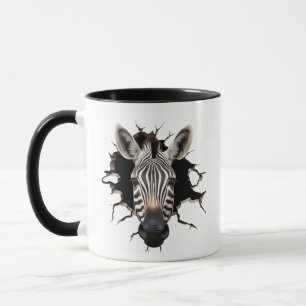 Zebra schaut hervor tasse