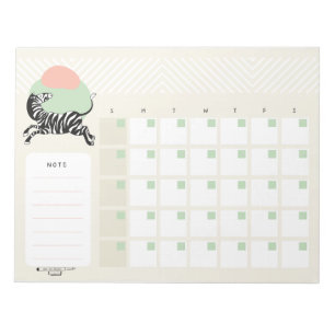 Zebra-Schreibtischkalender Notizblock