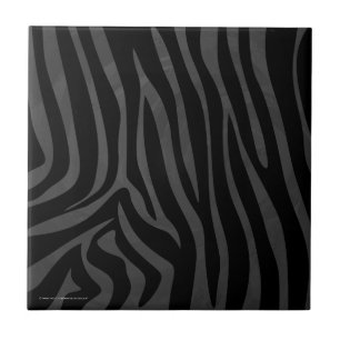Zebra-Schwarz-Grau-Print Fliese