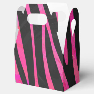 Zebra-Schwarz-und Pink-Druck Geschenkschachtel