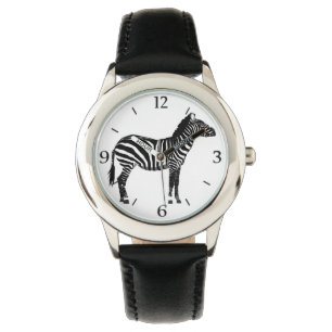 Zebra - Schwarz und Weiß Armbanduhr