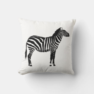 Zebra - Schwarz und Weiß Kissen