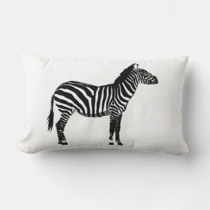 Zebra - Schwarz und Weiß Lendenkissen