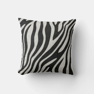 Zebra Schwarz Weiß Grau Kissen