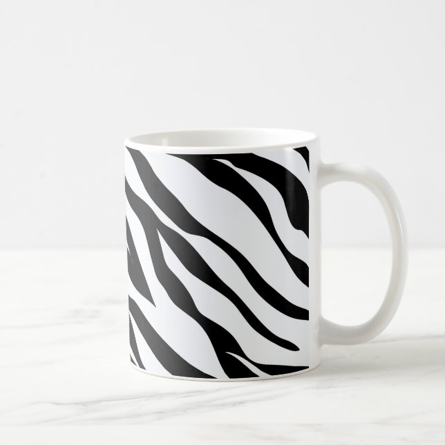 Zebra-Schwarz-Weiß-Muster Kaffeetasse (Rechts)