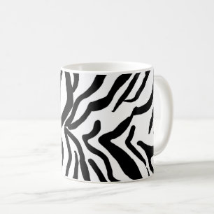 Zebra Schwarz-Weiß-Muster verborgen Kaffeetasse