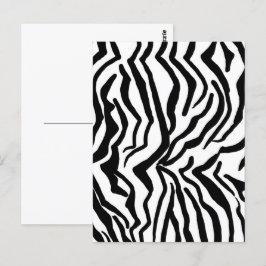 Zebra Schwarz-Weiß-Muster verborgen Postkarte