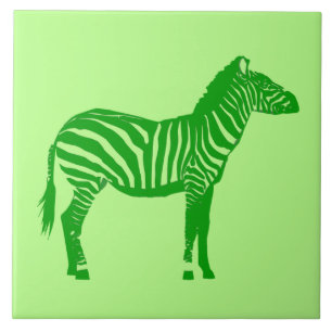 Zebra - Shades of Lime Green Fliese