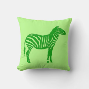Zebra - Shades of Lime Green Kissen