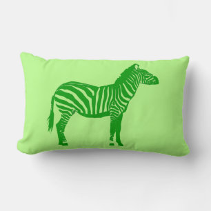 Zebra - Shades of Lime Green Lendenkissen