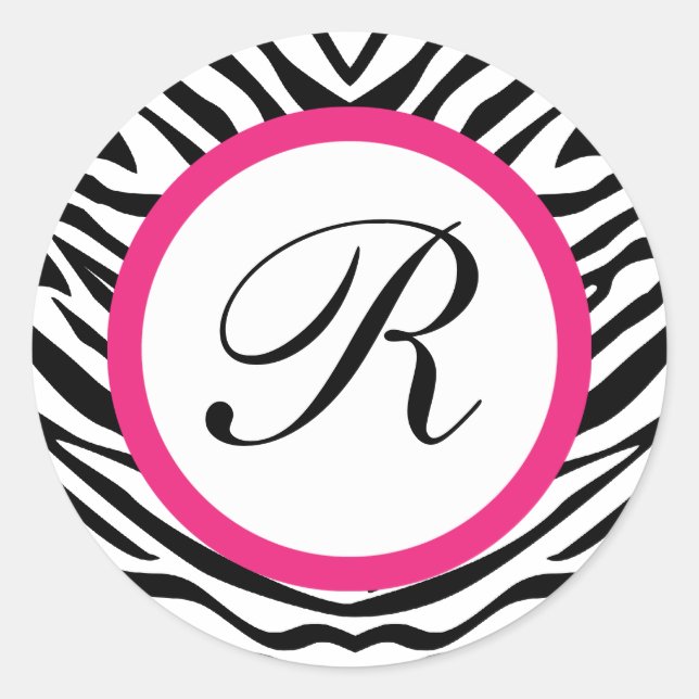 Zebra-Siegel - rund Runder Aufkleber (Vorderseite)