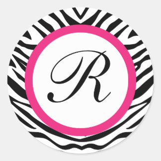 Zebra-Siegel - rund Runder Aufkleber