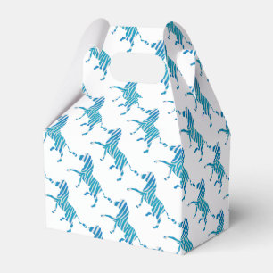 Zebra Silhouette Blau und Weiß Geschenkschachtel