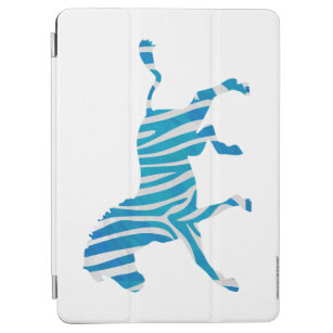 Zebra Silhouette Blau und Weiß iPad Air Hülle