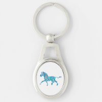 Zebra Silhouette Blau und Weiß