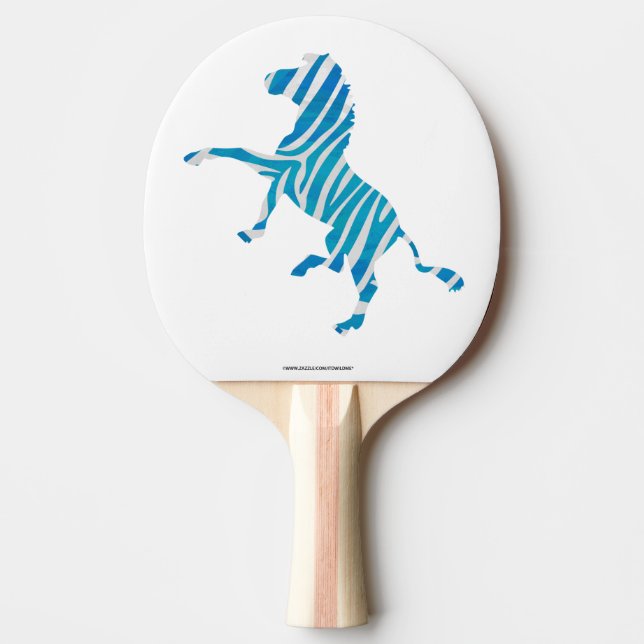 Zebra Silhouette Tischtennis Schläger (Vorderseite)
