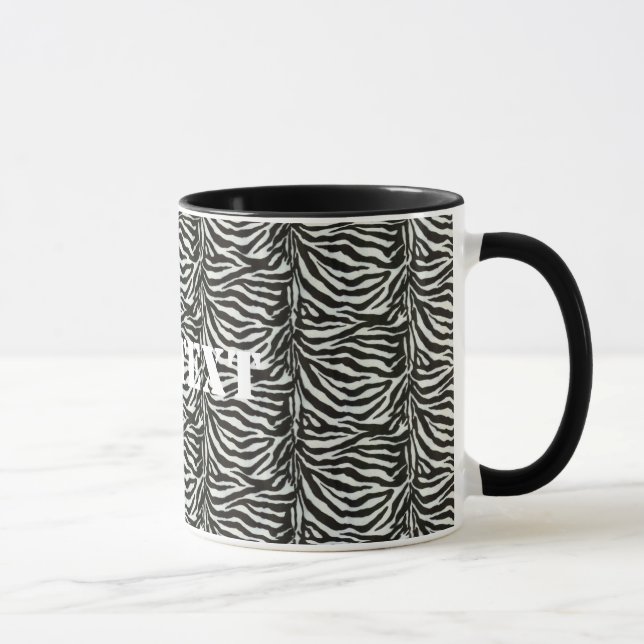 Zebra Skin Camouflage Textur Tasse (Rechts)