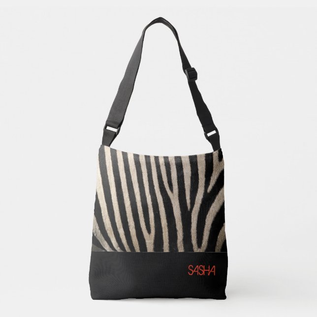 Zebra Skin Collection Crossbody Bag Tragetaschen Mit Langen Trägern (Vorderseite)