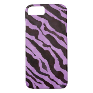 Zebra Skin Muster Lila Schwarz Moderner Chic Spaß Case-Mate iPhone Hülle
