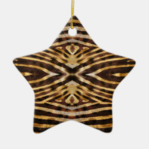 Zebra Skin Pattern Keramik Ornament