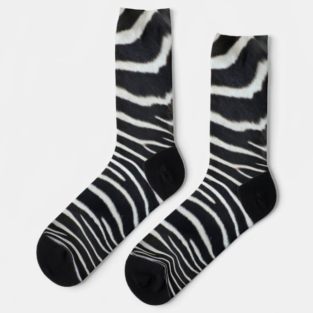 Zebra Socken (Linkes Detail)
