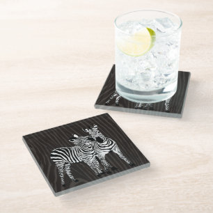 Zebra Spiel Glasuntersetzer