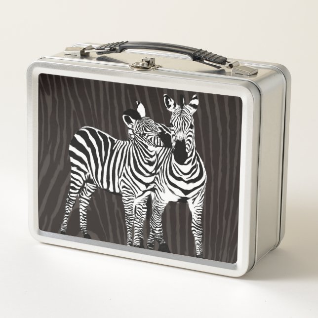 Zebra Spiel Metall Brotdose (Vorderseite)