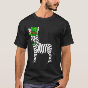 Zebra St Patrick S Tag Mit Einem Koboldhut Lang T-Shirt