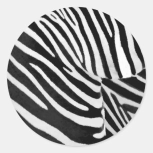 Zebra Streifen#3_ Runder Aufkleber