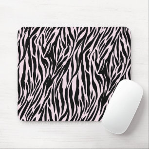 Zebra-Streifen auf Pastellrosa Mousepad