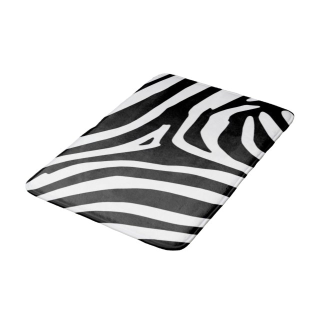 Zebra-Streifen Badematte (Schrägansicht)