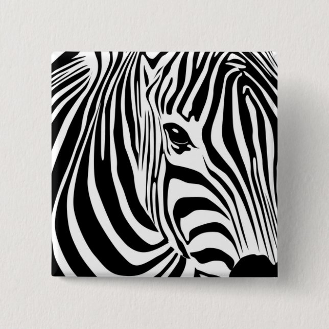 Zebra-Streifen Button (Vorderseite)