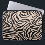 Zebra Streifen Creme Beige Schwarz Wild Animal Pri Laptopschutzhülle<br><div class="desc">Zebra Print - Creme beige und schwarz Muster - Wildtierdruck.</div>