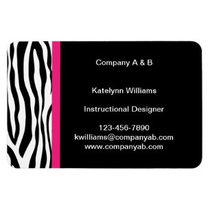 Zebra-Streifen-flexible magnetische Visitenkarten Magnet