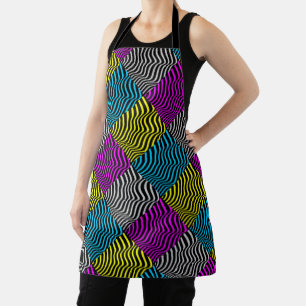Zebra Streifen - Geometrisches Muster Abstrakt Art Schürze