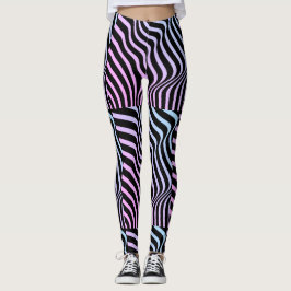 Zebra Streifen - Geometrisches Muster - Abstrakte  Leggings