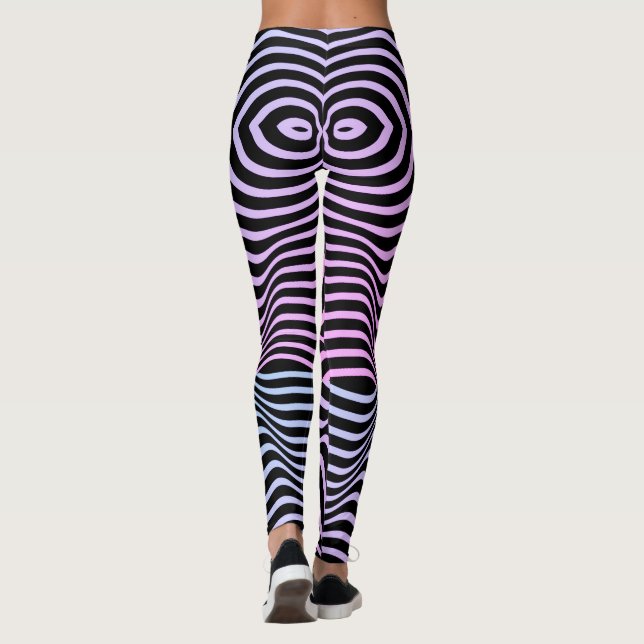 Zebra Streifen - Geometrisches Muster - Leggings (Rückseite)