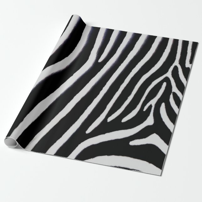 Zebra-Streifen Geschenkpapier (Ungerollt)