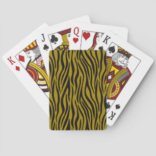Zebra-Streifen in Schwarz-Zinnamon-Fur-Effekt Spielkarten